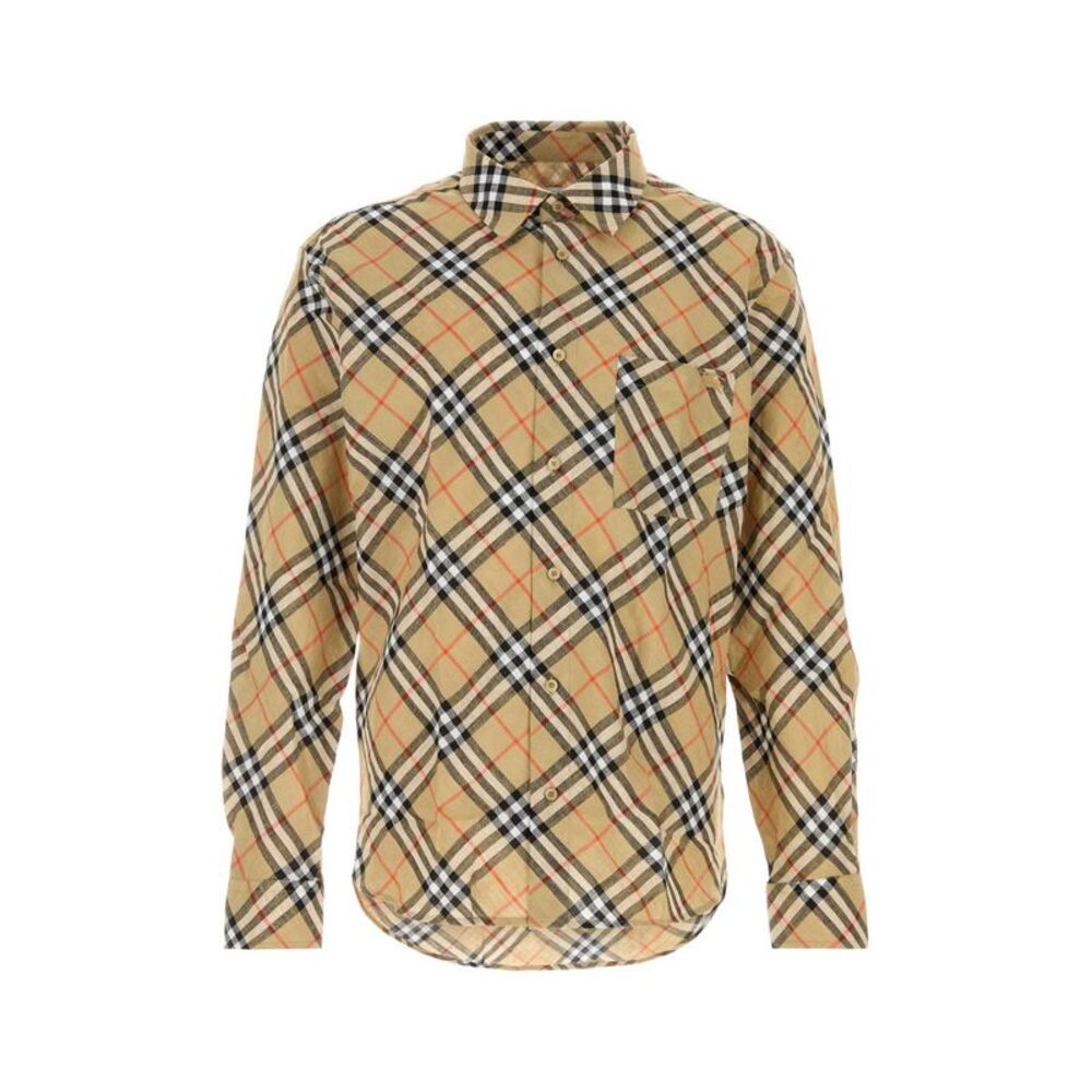 Burberry Men Embroidered Linen Shirt